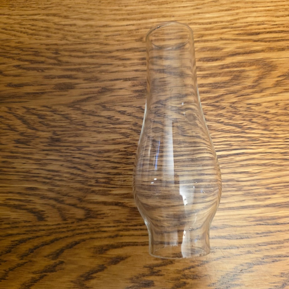 Vintage Clear Glass Oil Lamp Chimney Replacement 4.25 Inch Hurricane Shade
